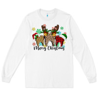 White Merry Christmas tooth Long Sleeve Tee - texasbilliewilder