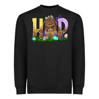 Black Hop Rabbit Easter Day Heavyweight Sweatshirt - HowdyJamesFarm