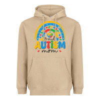 Mushroom proud autism mom rainbow Heavyweight Hoodie - CowhideDigitalArt