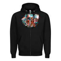 Black American wines Zipper Hoodie - FaDigitalArtStudio