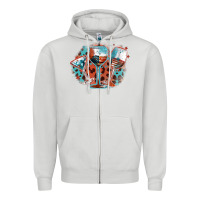 Dove Grey American wines Zipper Hoodie - FaDigitalArtStudio