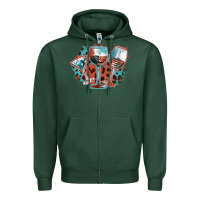 Sports Green American wines Zipper Hoodie - FaDigitalArtStudio