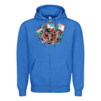 True Royal American wines Zipper Hoodie - FaDigitalArtStudio