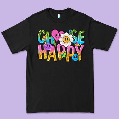 Choose Happy With Smile Premium Tee Designed By Nancycooperartshop