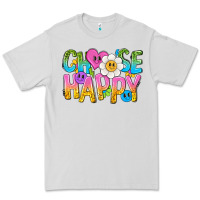 Dove Grey choose happy with smile Premium Tee - NancyCooperArtShop