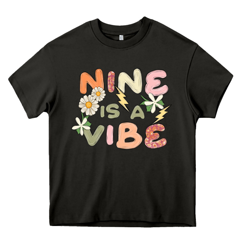 Nine Is A Vibe Heavy Core Tee by MaliasSmallBusiness | Teevron