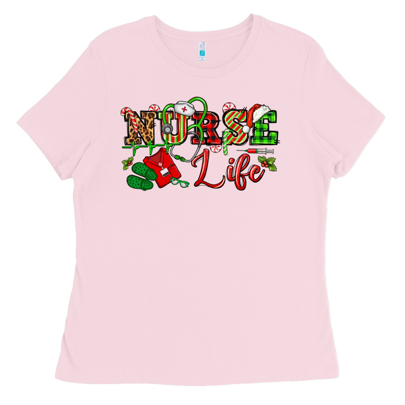 Nurse Life Christmas Ladies Tee by NancyCooperArtShop | Teevron