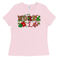 Bubblegum Pink nurse life christmas Ladies Tee - NancyCooperArtShop
