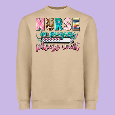 Nurse In Progress Heavyweight Sweatshirt Designed By Cowgirlartshop