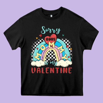 Sorry Boys Mommy Is Valentine Heavy Core Tee Designed By Maliassmallbusiness