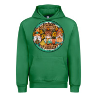 Emerald fall gnomes round earrings 4 Urban Hoodie - Artiststas