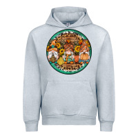 Heather Grey fall gnomes round earrings 4 Urban Hoodie - Artiststas