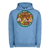 Pigment Pebble Blue fall gnomes round earrings 4 Urban Hoodie - Artiststas