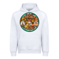 White fall gnomes round earrings 4 Urban Hoodie - Artiststas
