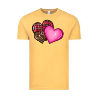 Vintage Mustard valentine's day hearts Vintage Tee - RanaPortraitStore