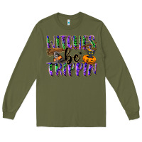 Army Green Witches be trippin Long Sleeve Tee - NancyCooperArtShop