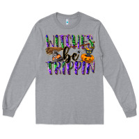Heather Grey Witches be trippin Long Sleeve Tee - NancyCooperArtShop