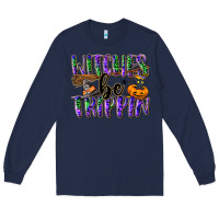 Navy Witches be trippin Long Sleeve Tee - NancyCooperArtShop