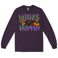 Plum Witches be trippin Long Sleeve Tee - NancyCooperArtShop