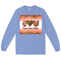 Colony Blue peace love yorkie Long Sleeve Tee - Jasminsmagicworld