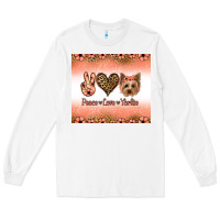 White peace love yorkie Long Sleeve Tee - Jasminsmagicworld