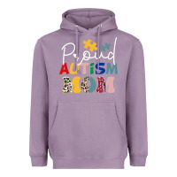 Lavender Proud Autism Mom Leopard Pattern Design Autism Awa Heavyweight Hoodie - CowhideDigitalArt