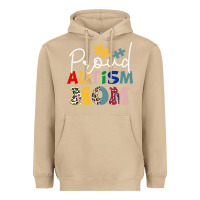 Mushroom Proud Autism Mom Leopard Pattern Design Autism Awa Heavyweight Hoodie - CowhideDigitalArt
