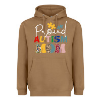 Toasted Coconut Proud Autism Mom Leopard Pattern Design Autism Awa Heavyweight Hoodie - CowhideDigitalArt