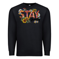 Black Stay Groovy Premium Sweatshirt - CowhideDigitalArt