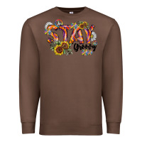 Chestnut Stay Groovy Premium Sweatshirt - CowhideDigitalArt