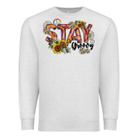 Oatmeal Heather Stay Groovy Premium Sweatshirt - CowhideDigitalArt