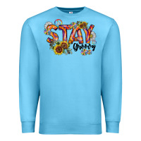 Ocean Blue Stay Groovy Premium Sweatshirt - CowhideDigitalArt