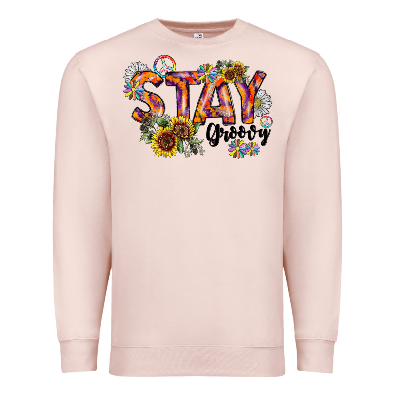 Stay Groovy Premium Sweatshirt by CowhideDigitalArt | Teevron