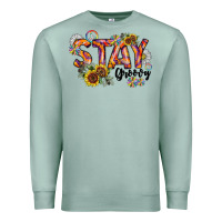 Seafoam Stay Groovy Premium Sweatshirt - CowhideDigitalArt