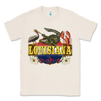 Natural louisiana state Classic Tee - BarkalooDesign