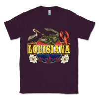 Plum louisiana state Classic Tee - BarkalooDesign