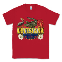 Red louisiana state Classic Tee - BarkalooDesign