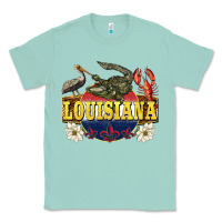 Seafoam louisiana state Classic Tee - BarkalooDesign