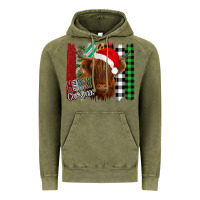Vintage Olive Merry Christmas Cow Vintage Hoodie - Bettercallsaul