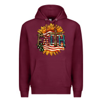 Burgundy Faith USA Premium Hoodie - FaDigitalArtStudio