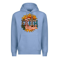 Colony Blue Faith USA Premium Hoodie - FaDigitalArtStudio