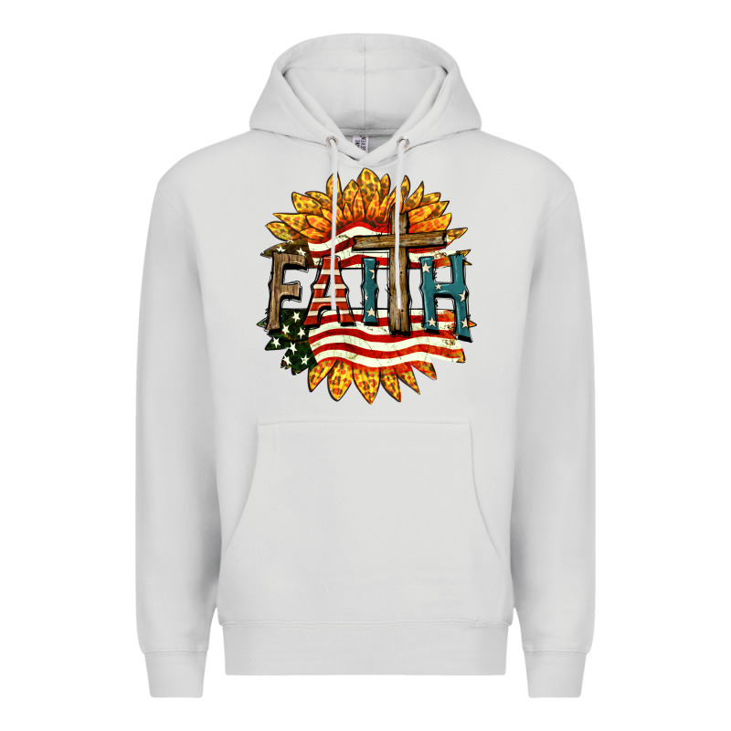 Faith Usa Premium Hoodie by FaDigitalArtStudio | Teevron