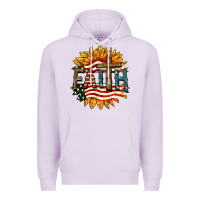 Lilac Faith USA Premium Hoodie - FaDigitalArtStudio