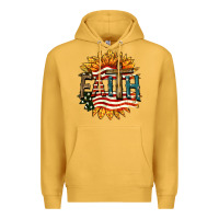 Mustard Faith USA Premium Hoodie - FaDigitalArtStudio