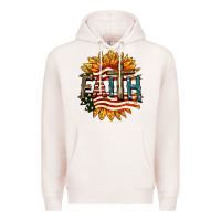 Pale Pink Faith USA Premium Hoodie - FaDigitalArtStudio