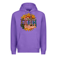 Purple Faith USA Premium Hoodie - FaDigitalArtStudio