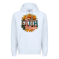 White Faith USA Premium Hoodie - FaDigitalArtStudio