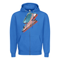 True Royal American flag lightning bolt 4th of july Zipper Hoodie - FaDigitalArtStudio