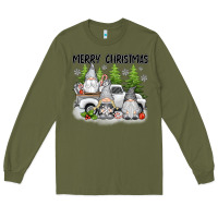 Army Green merry christmas gnomes Long Sleeve Tee - texasbilliewilder