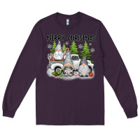 Plum merry christmas gnomes Long Sleeve Tee - texasbilliewilder